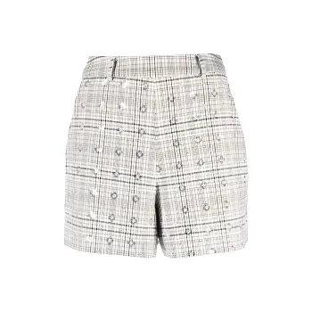 Self-portrait Casual Shorts Women's Silver