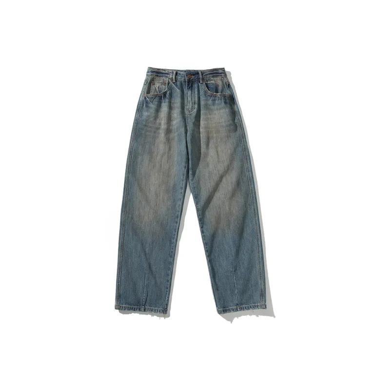 YUZHAOLIN Jeans Unisex Vintage Blue-0