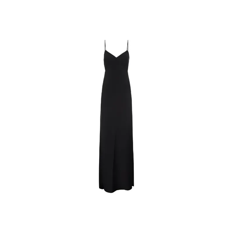 MaxMara V-Neck Satin Slip Dress-0