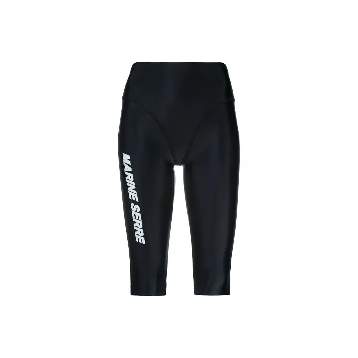Marine Serre Sea Skin Cycling Shorts Black-0
