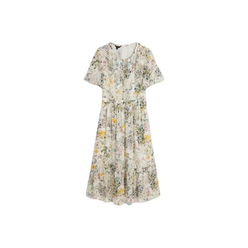 Yiner SS24 Short Sleeved Dresses Women's Ecru-0