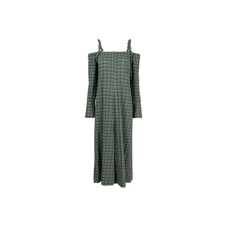 GANNI Slip Dresses Women's Green-0