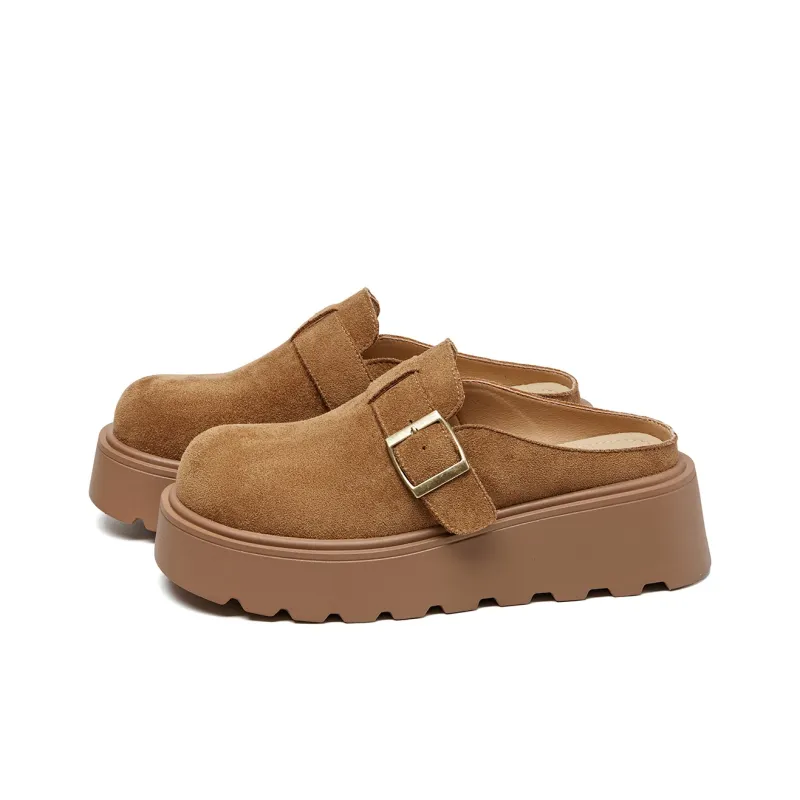La Chapelle Abrasion Resistant Closed Toe Birkenstock Slippers Women's Yellow-2