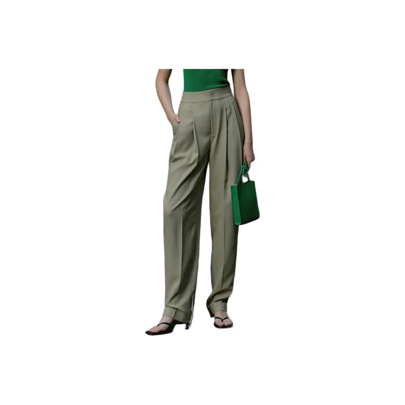 Roselingling Casual Pants Women's Lime Green-0