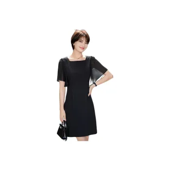 ONE SHALLOW Short Sleeved Dresses Women's Black