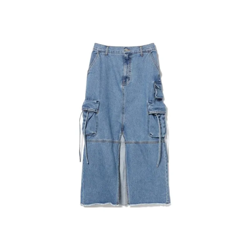 Beams Denim Long Skirts Women's-4