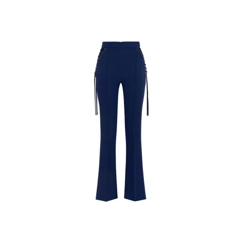 Elisabetta Franchi Criss Cross Laces Crêpe Trousers