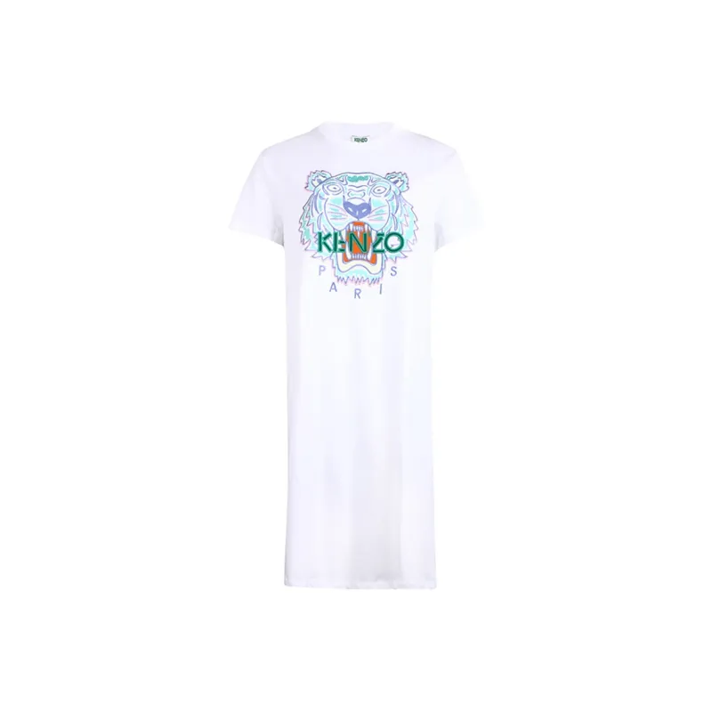 KENZO Short Sleeved Dresses Women's White-0