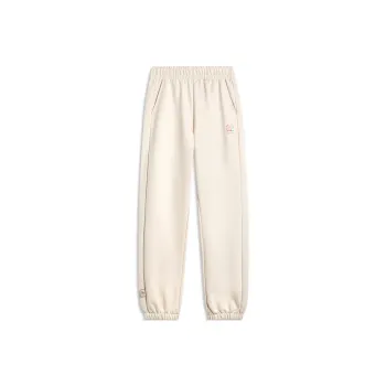 LiNing Sports Life Collection Knitted Sports Pants Women's Swan White