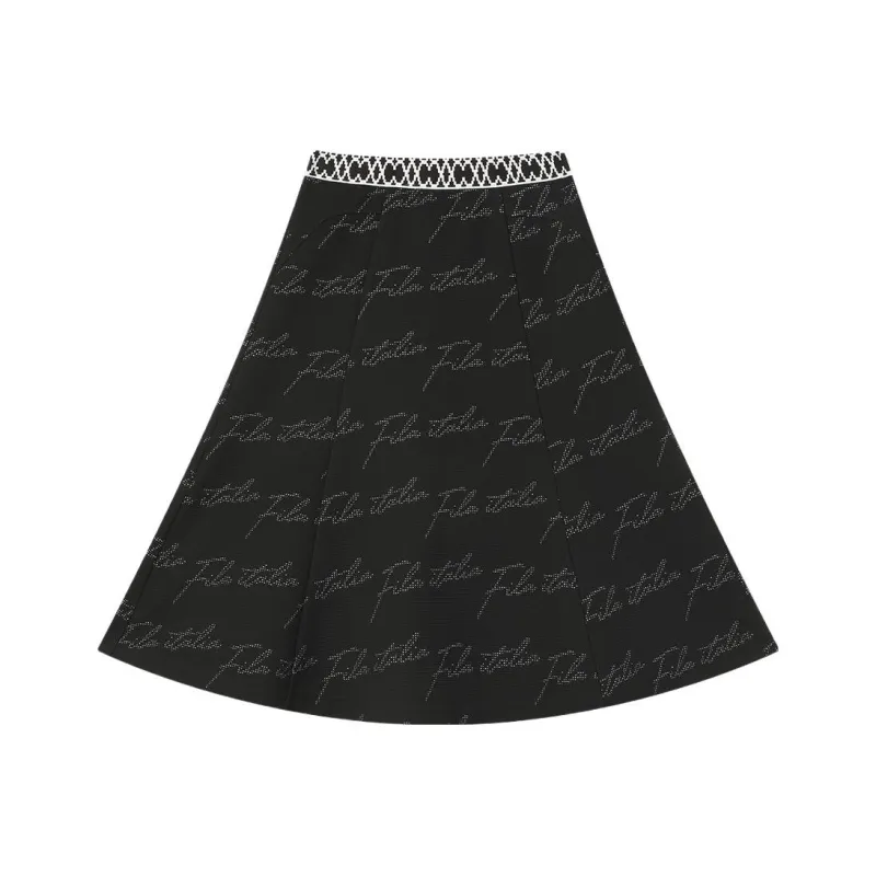 FILA Knit Long Skirts Women's Jet Black-0