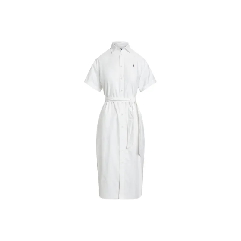Polo Ralph Lauren SS24 Short Sleeved Dress Women's White-0