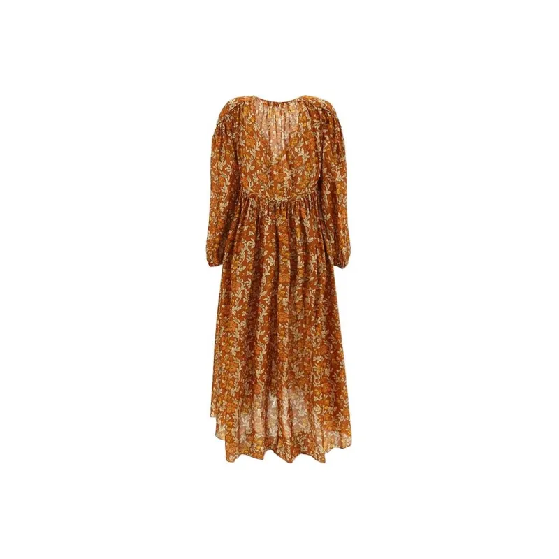 Zimmermann Long-Sleeved Dresses Women's Brown-0
