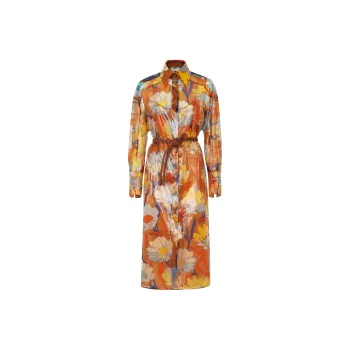 FENDI SS22 Long-Sleeved Dresses Women's Orange