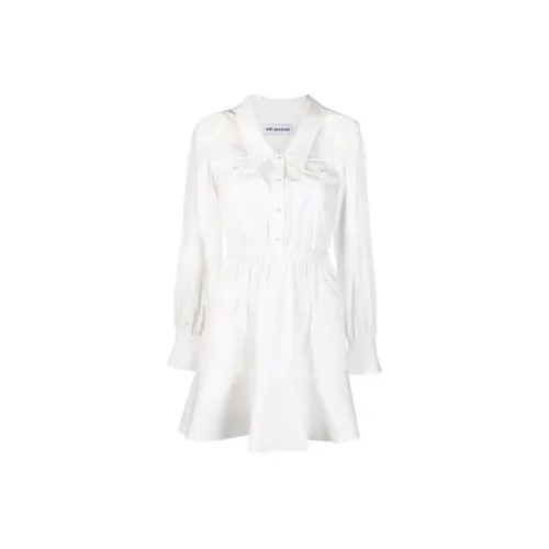 Self-portrait Long-Sleeved Dresses Women's White