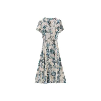 ETSE Short Sleeved Dresses Women's Blue
