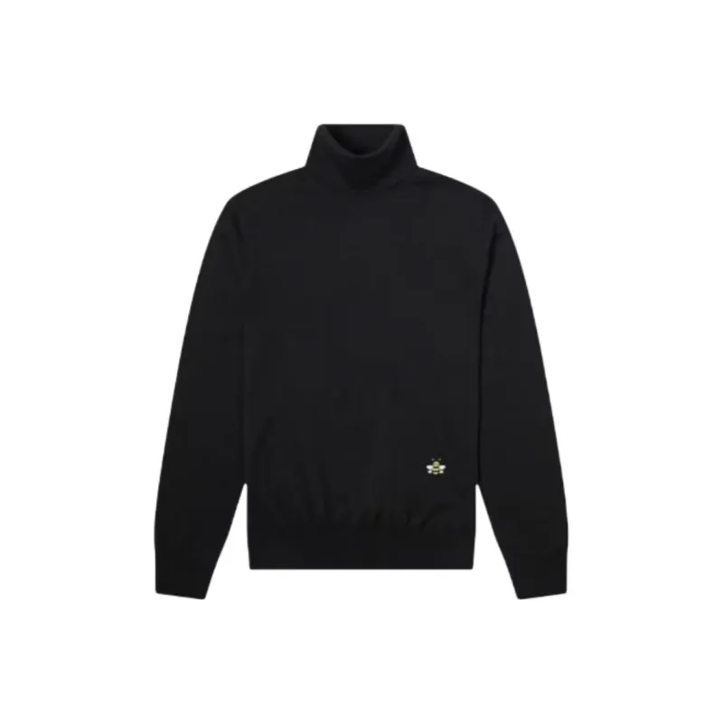 DIOR X Kaws Bee Logo Turtleneck Wool Knit Sweater-0