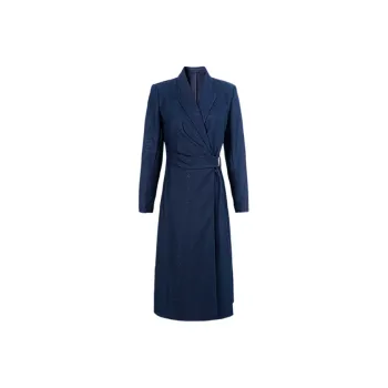 Mapping Long-Sleeved Dresses Women's Navy Blue
