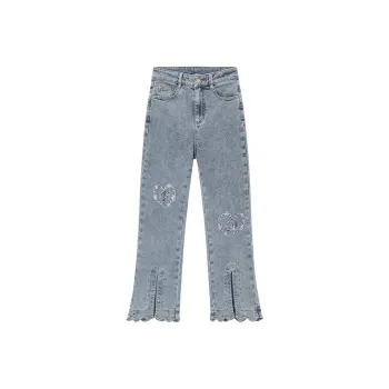 LULUALWAYS Straight Jeans Women's Blue
