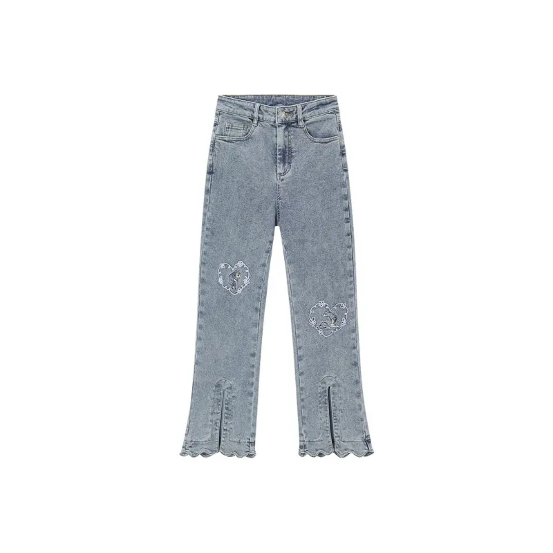 LULUALWAYS Straight Jeans Women's Blue-0