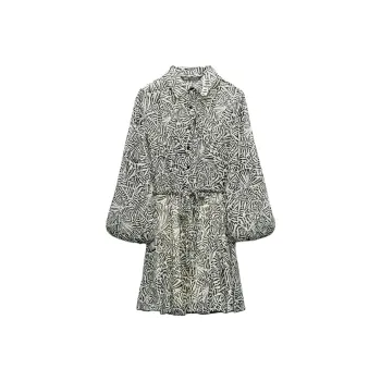ZARA Long-Sleeved Dresses Women's Black/Nude