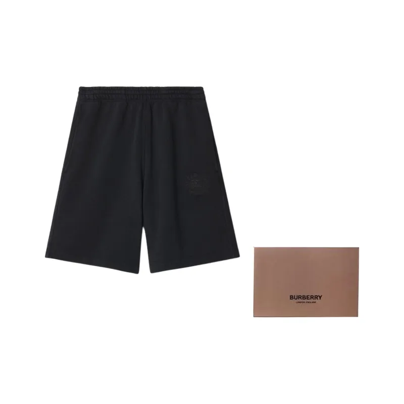 Burberry EKD embroidered Cotton Track Shorts-5