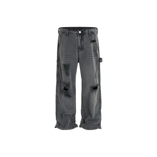 Flowers In Water Jeans Unisex Black Gray Color