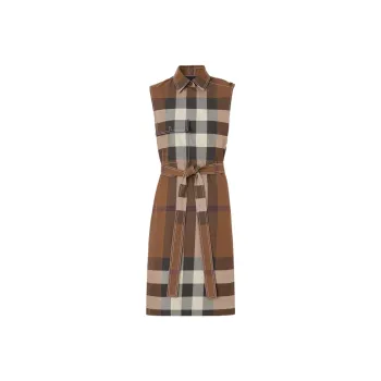 Burberry SS22 Sleeveless Dress Women's Brown