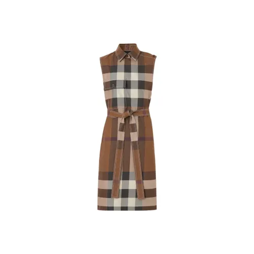 Burberry SS22 Sleeveless Dress Women's Brown
