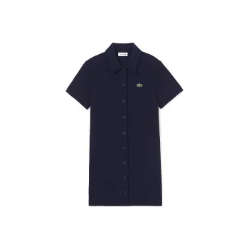 LACOSTE Short Sleeved Dresses Women's Navy Blue