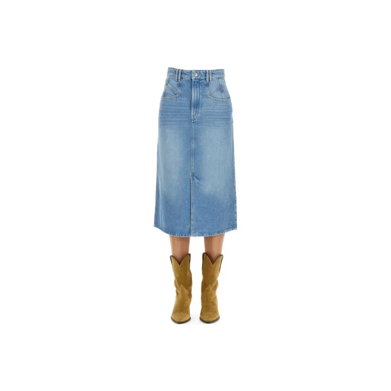 ISABEL MARANT Denim Long Skirts Women's Blue-0