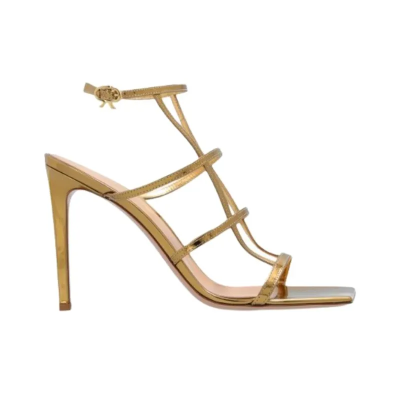 GIANVITO ROSSI Mondry Roman Sandals 11cm Women's Gold-1