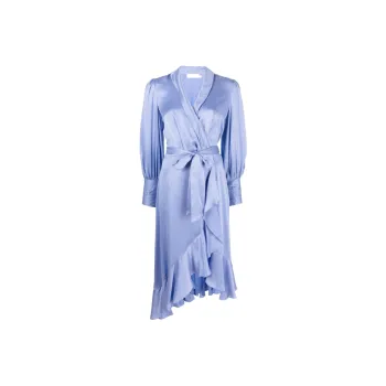 Zimmermann Silk Wrap Midi Dress