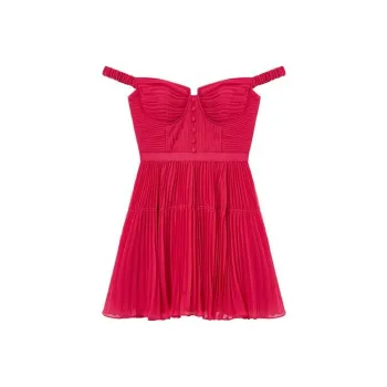 Self portrait Pleated Bustier Minidress
