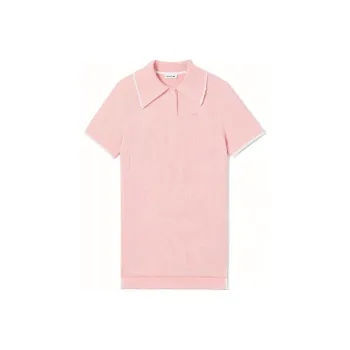 LACOSTE Short Sleeved Dress Women's Rose Pink