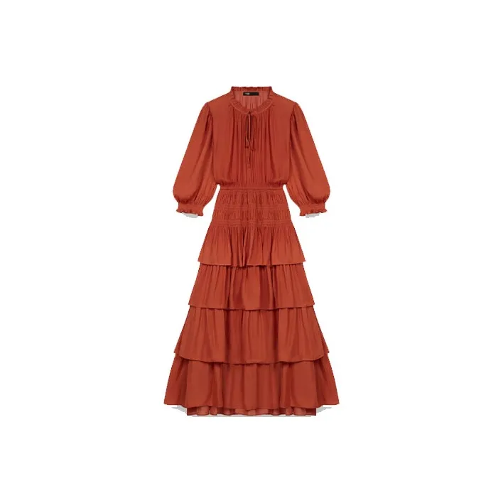 Maje Short-Sleeved Dresses Women's Orange-0