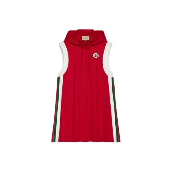 GUCCI Technical Jersey Dress Red