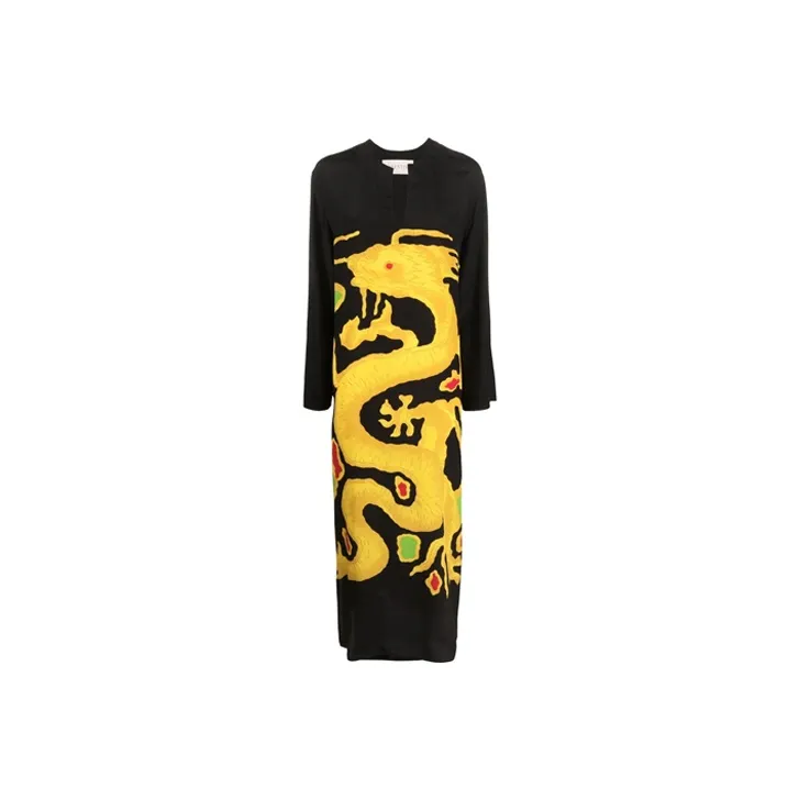 Valentino Long-Sleeved Dresses Women's Black-0