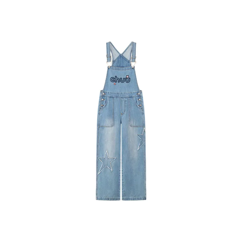 CHUU Overalls Women's Light Denim Blue-0