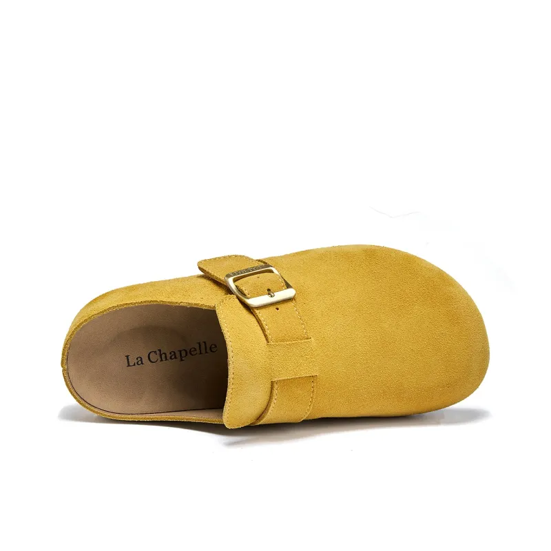 La Chapelle Abrasion Resistant Closed Toe Birkenstock Shoes Women's Yellow-3