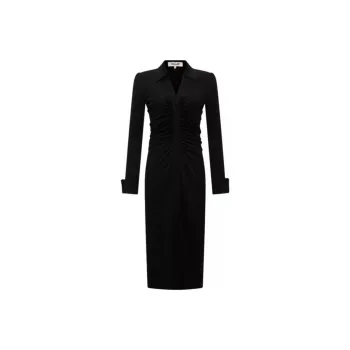 DVF Diane Von Furstenberg FW23 Long Sleeved Dresses Women's Black