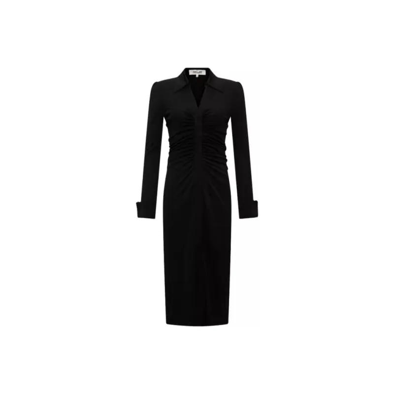 DVF Diane Von Furstenberg FW23 Long Sleeved Dresses Women's Black-0
