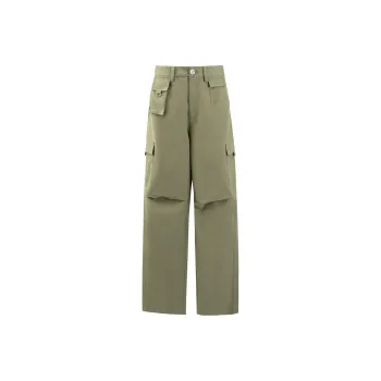 Self Who Casual Pants Women's Green Khaki