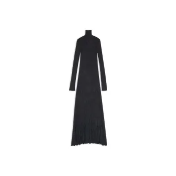 Balenciaga Turtleneck Long Sleeve Maxi Dress