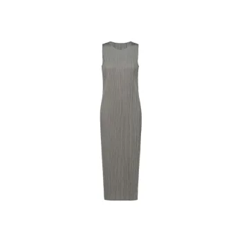 PLEATS PLEASE ISSEY MIYAKE Sleeveless Dress Women's Gray
