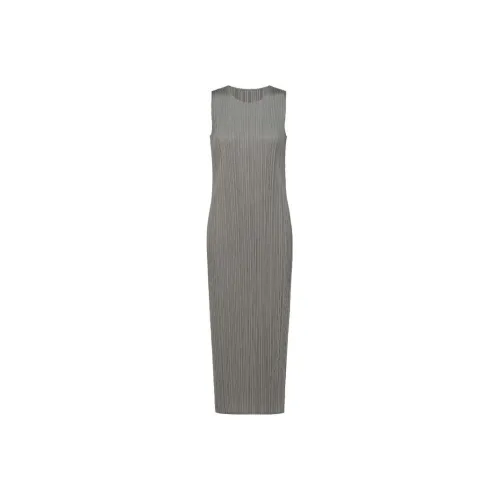 PLEATS PLEASE ISSEY MIYAKE Sleeveless Dress Women's Gray
