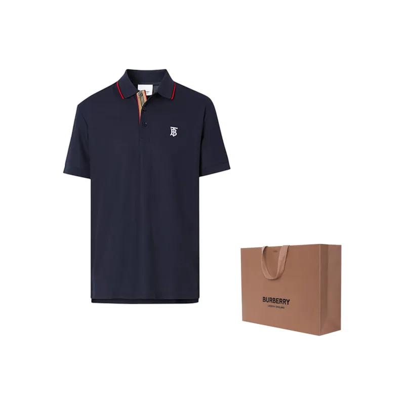 Burberry Monogram Motif Piqué Cotton Polo Shirt-7