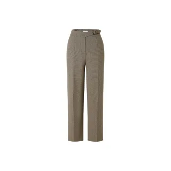 JZ. ANNAKRO Casual Pants Women's Grid Green Gray