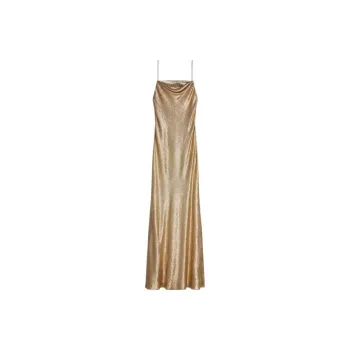 CELINE Sleeveless Dress Women's Gold