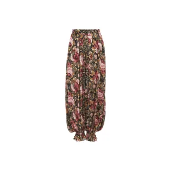 Chloé Pleated Silk Trousers
