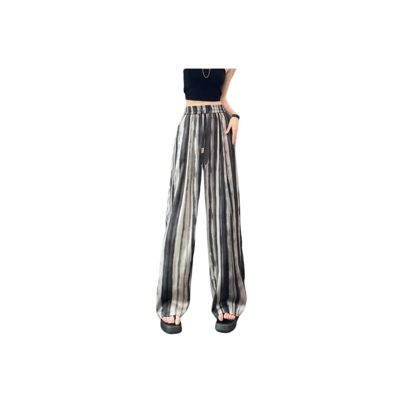 SITOL Casual Pants Women's Black White-0
